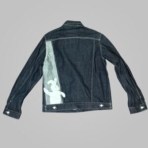 Marni SS19 Dance Bunny Denim Jacket 48 Rabbit Contrast Stitch Trucker Rare